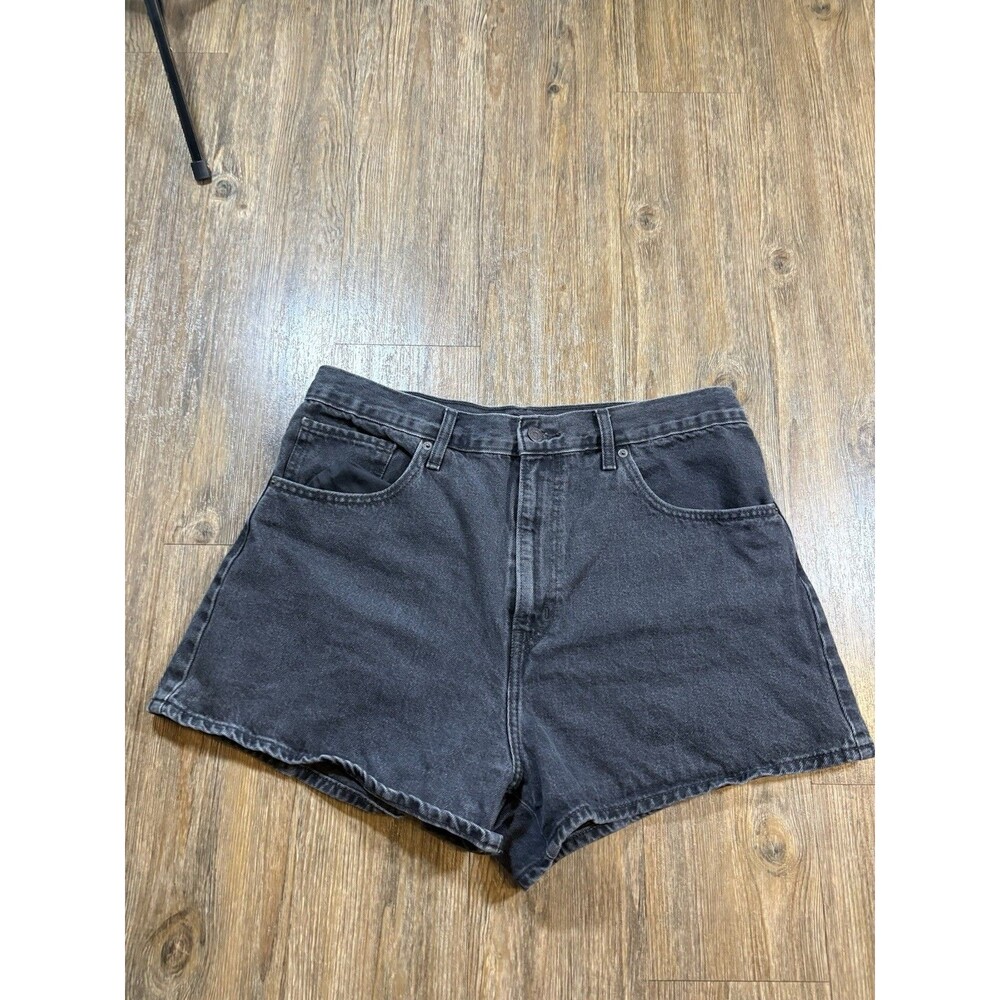 Levis Black Denim High Waisted Mom Shorts Women's 33